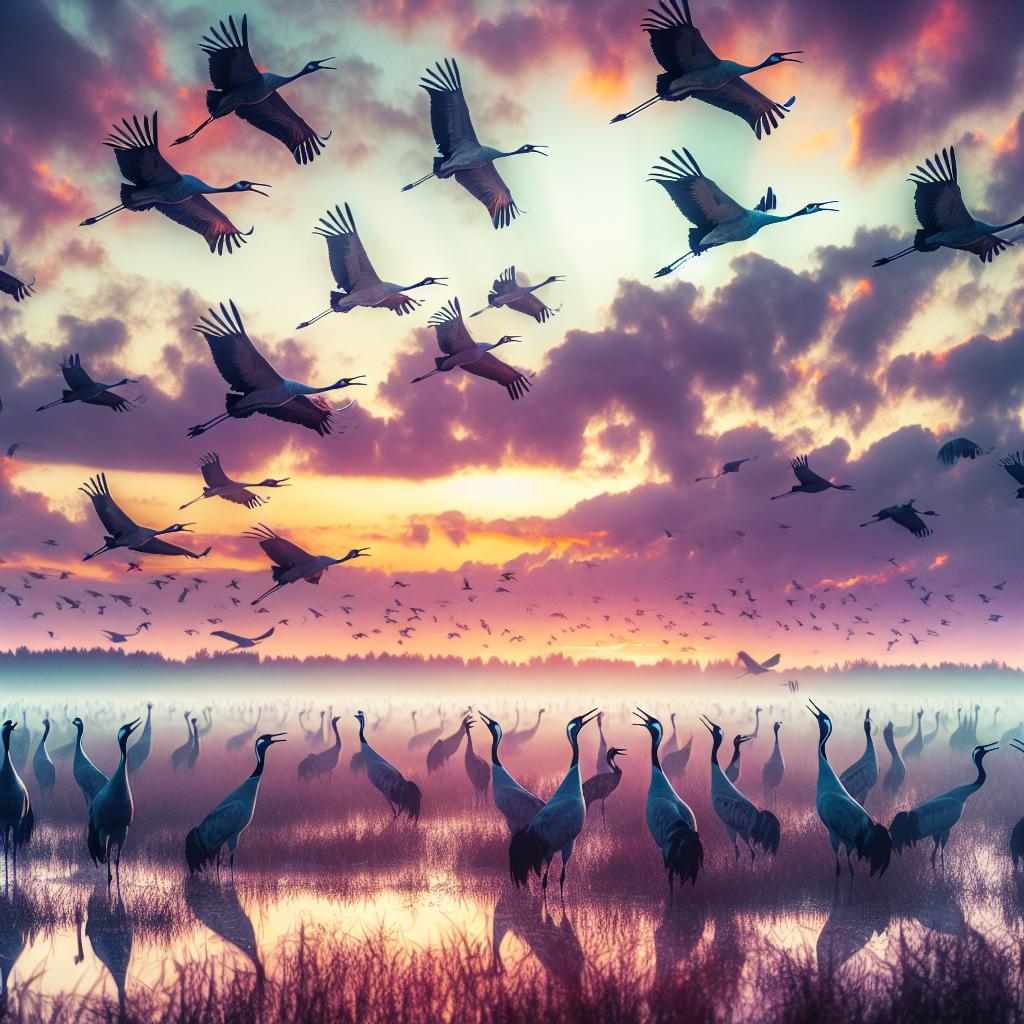 Warum schreien die Kraniche beim Fliegen?